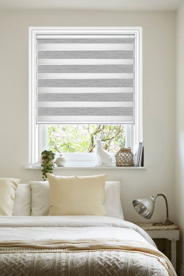 Soft Tracey Grey Day and Night Blind - Online Blinds Express