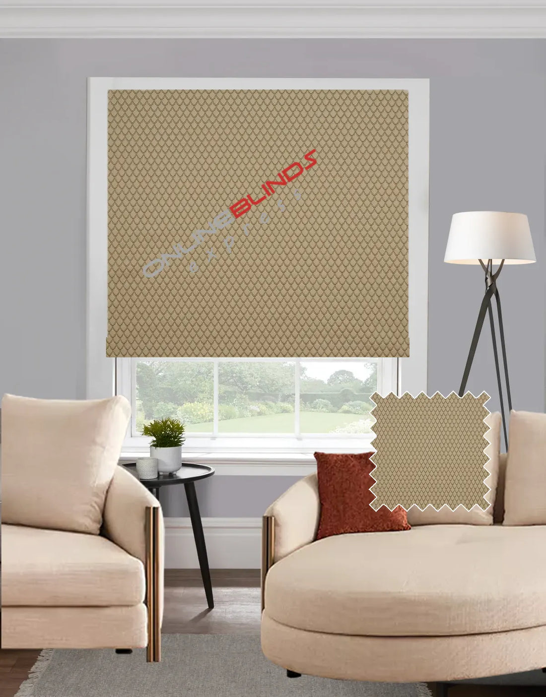Nora Sandstone EB - Roman Blind - Online Blinds Express