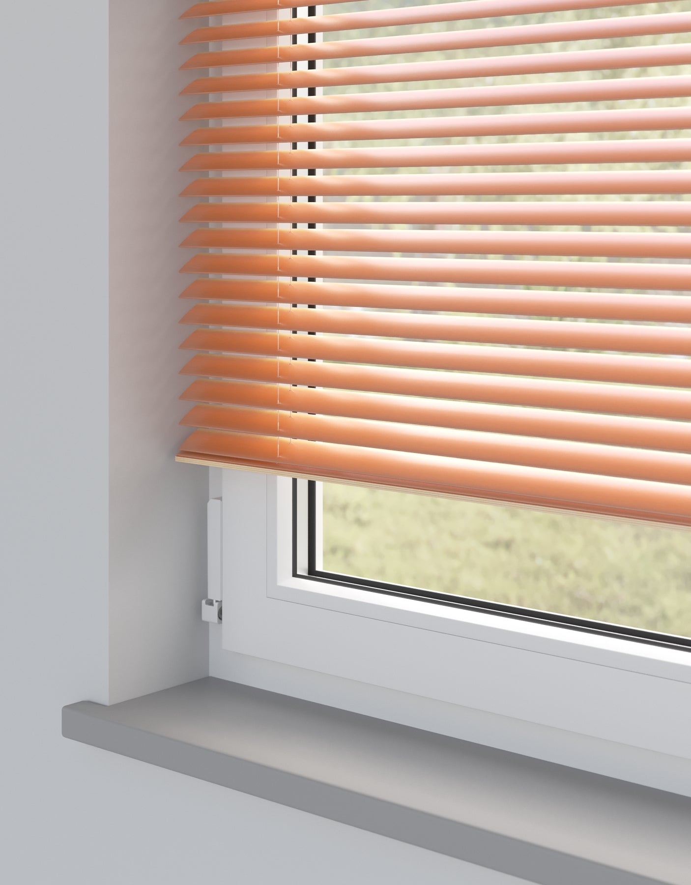 Orange Standard Metal Venetian Blind