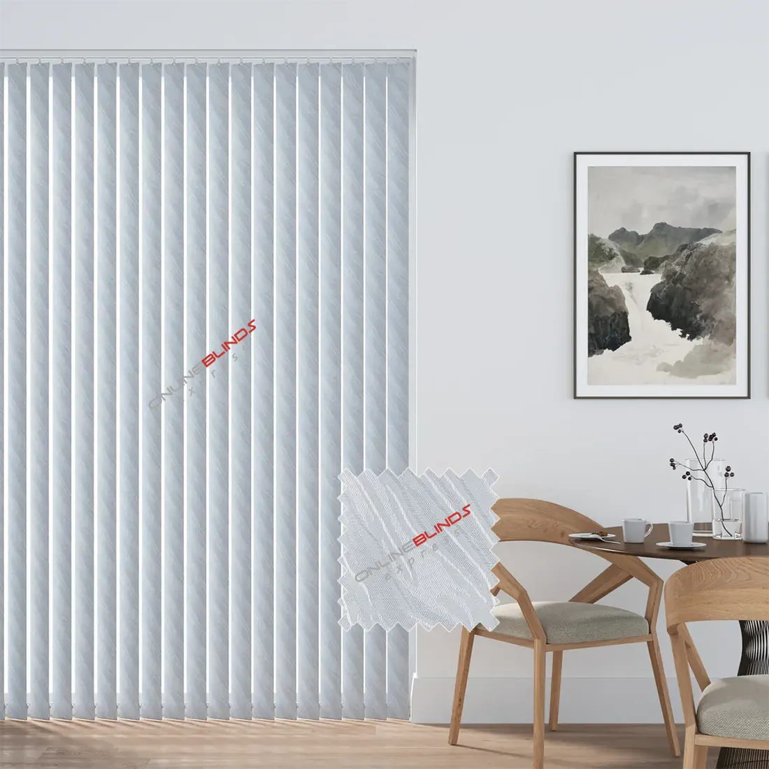 Pacific Mist - Blue Vertical Blinds