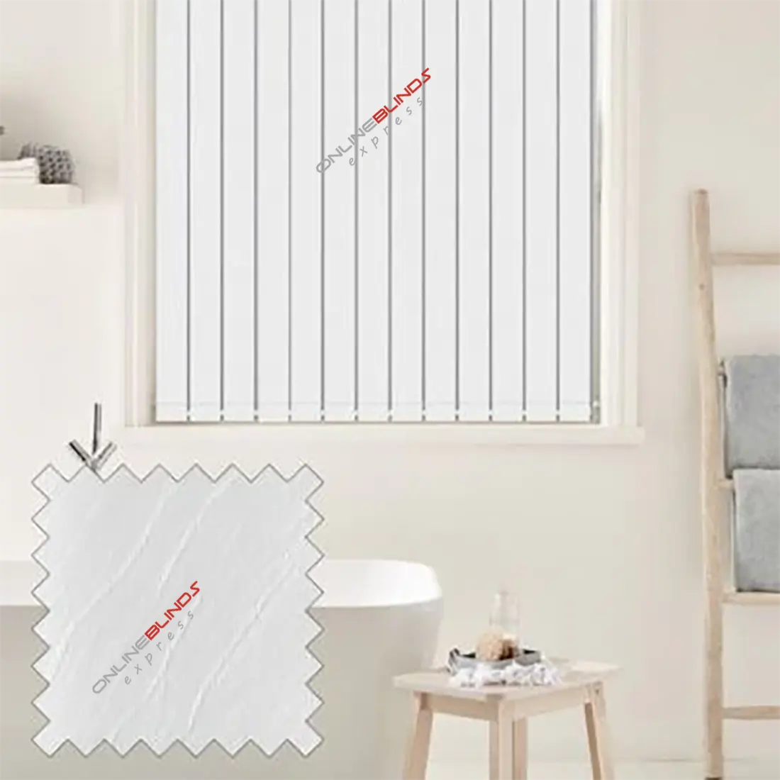 Pacific White - Replacement Slats - Online Blinds Express