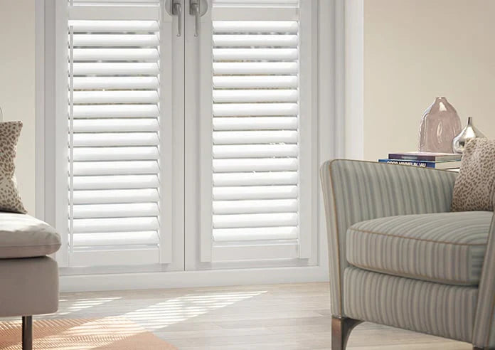 Sierra, Ice White Perfect Fit Shutter Blind - Online Blinds Express