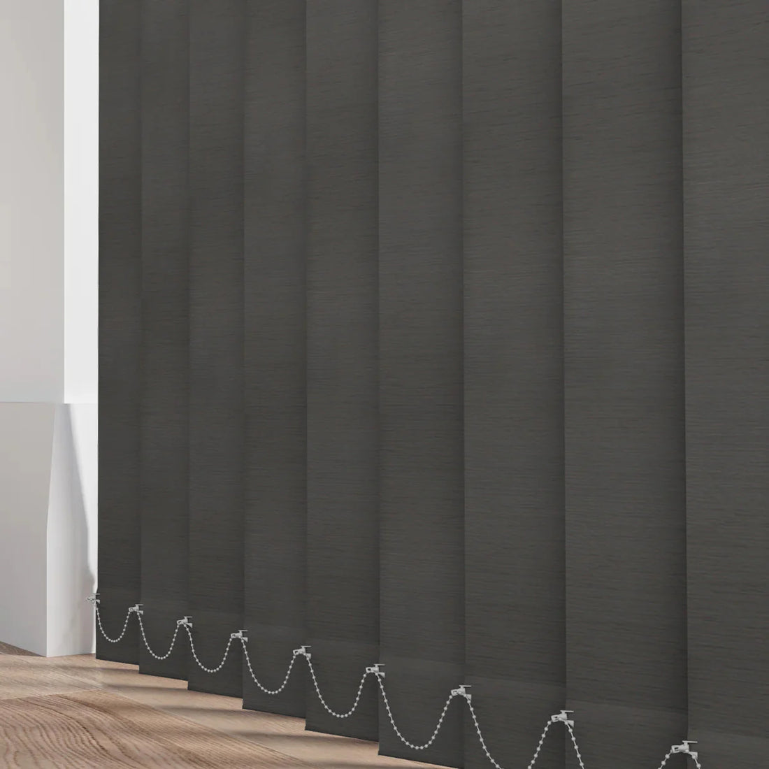 PLAZA GRAPHITE – PVC WATERPROOF BLACKOUT VERTICAL BLINDS
