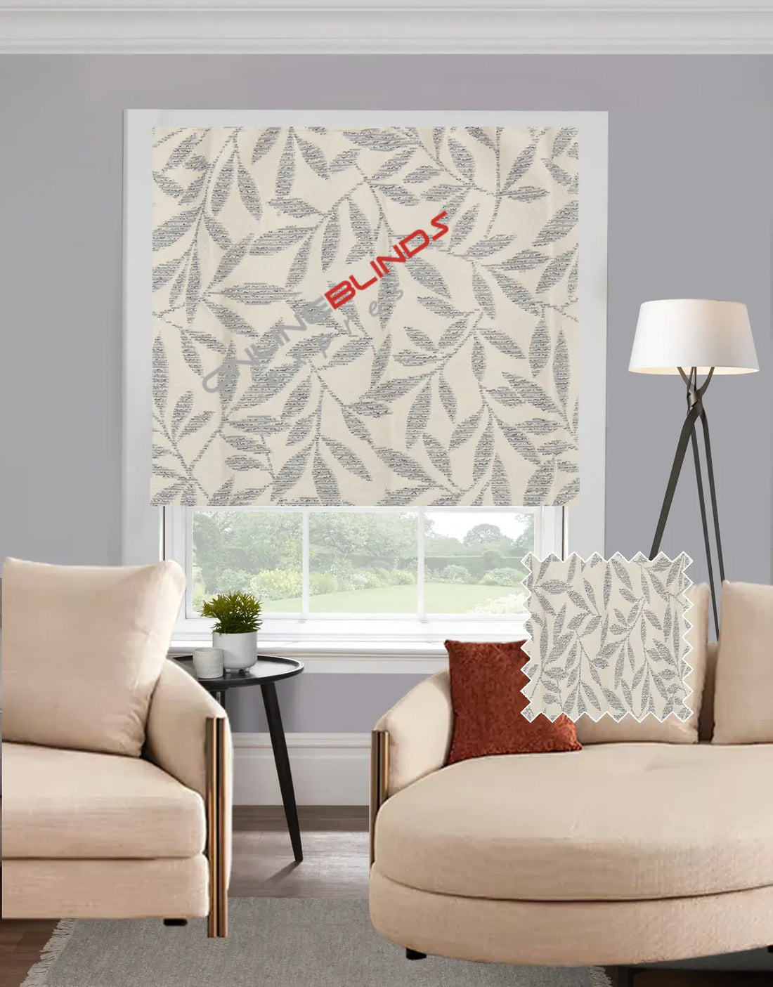 Serene Silver EB - Roman Blind - Online Blinds Express
