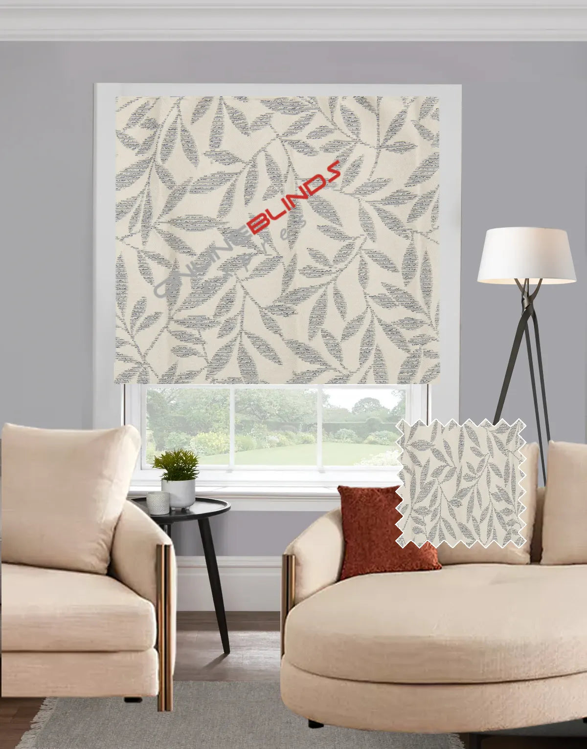 Serene Silver EB - Roman Blind