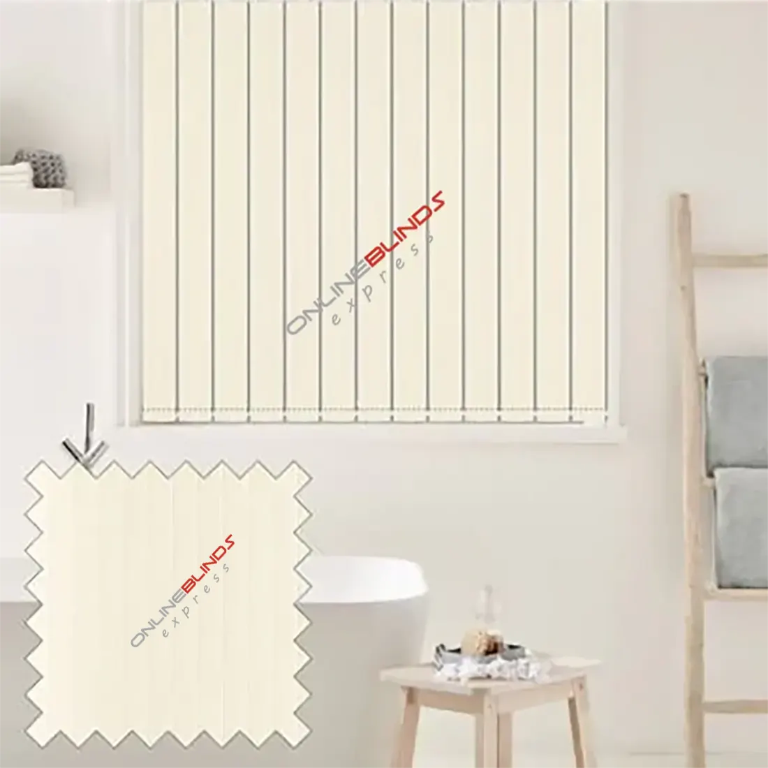 Stripe Ivory - Replacement Slats - Online Blinds Express