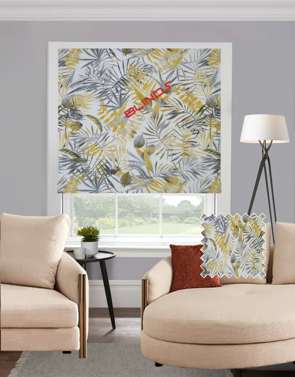 Tirana Ochre EB - Roman Blind - Online Blinds Express