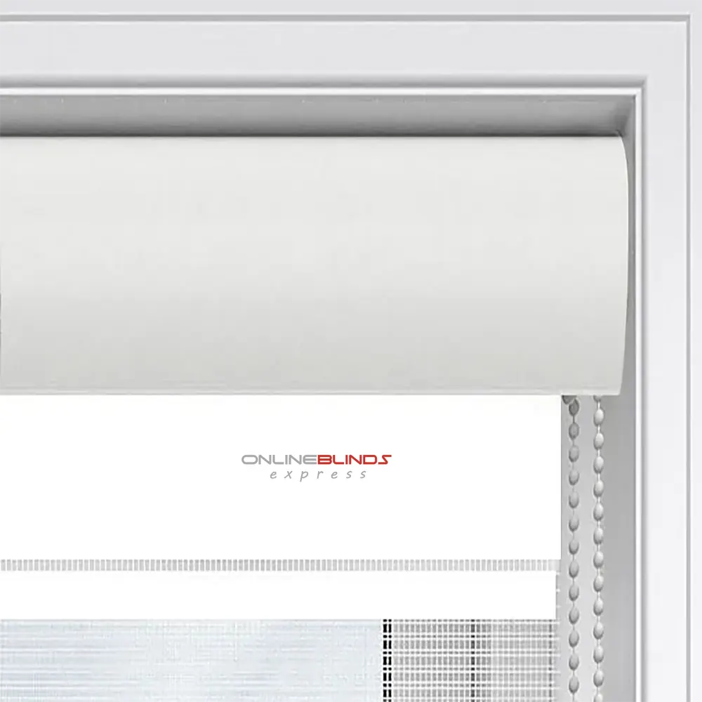 Tokyo White Motorised Day and Night Blind - Online Blinds Express