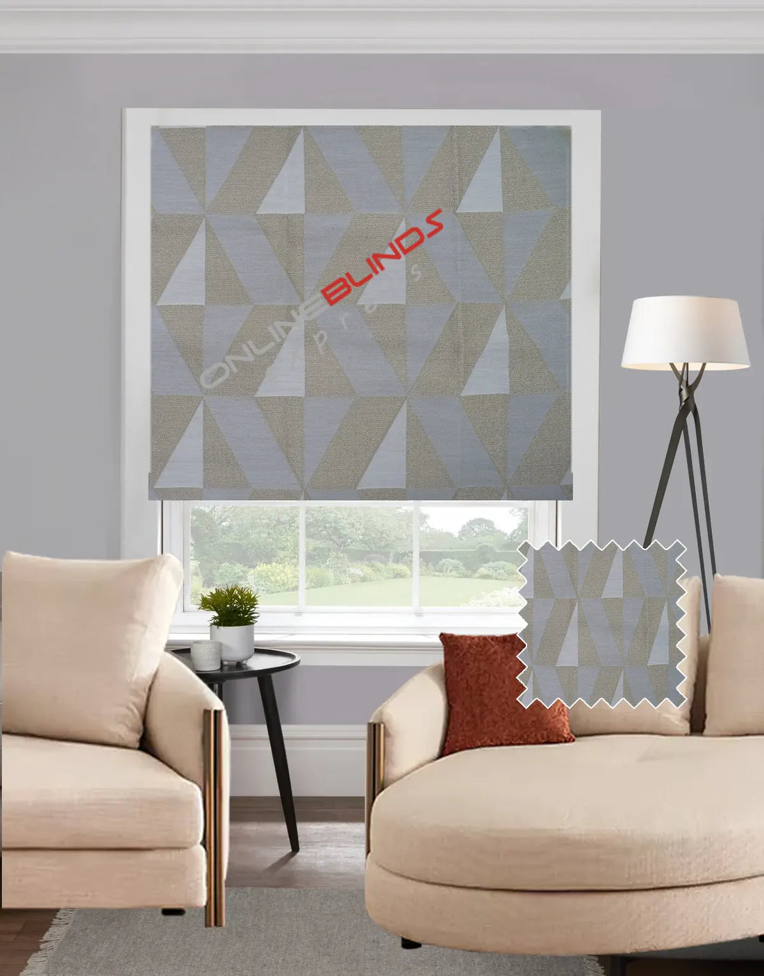 Tranquil Natural EB - Roman Blind - Online Blinds Express