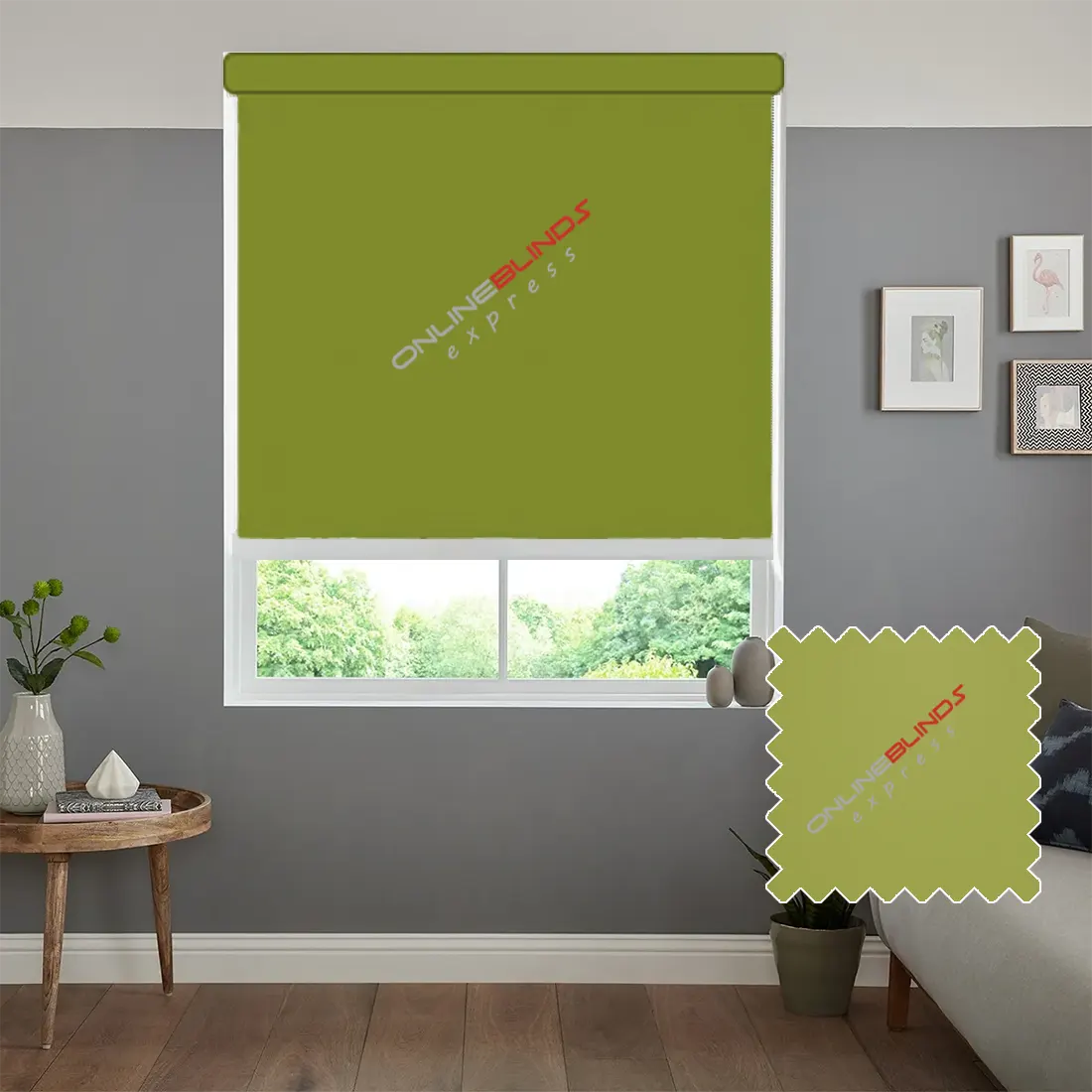 UNILUX LIME – WATERPROOF BLACKOUT ROLLER BLIND - Online Blinds Express