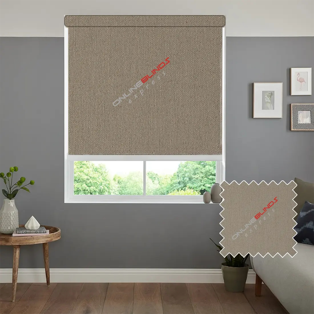 UNITY BAMBOO MOTORISED ROLLER BLIND - Online Blinds Express