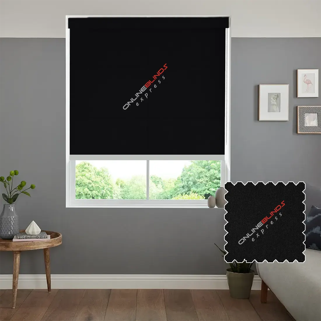UNITY BLACK – NON BLACKOUT ROLLER BLIND