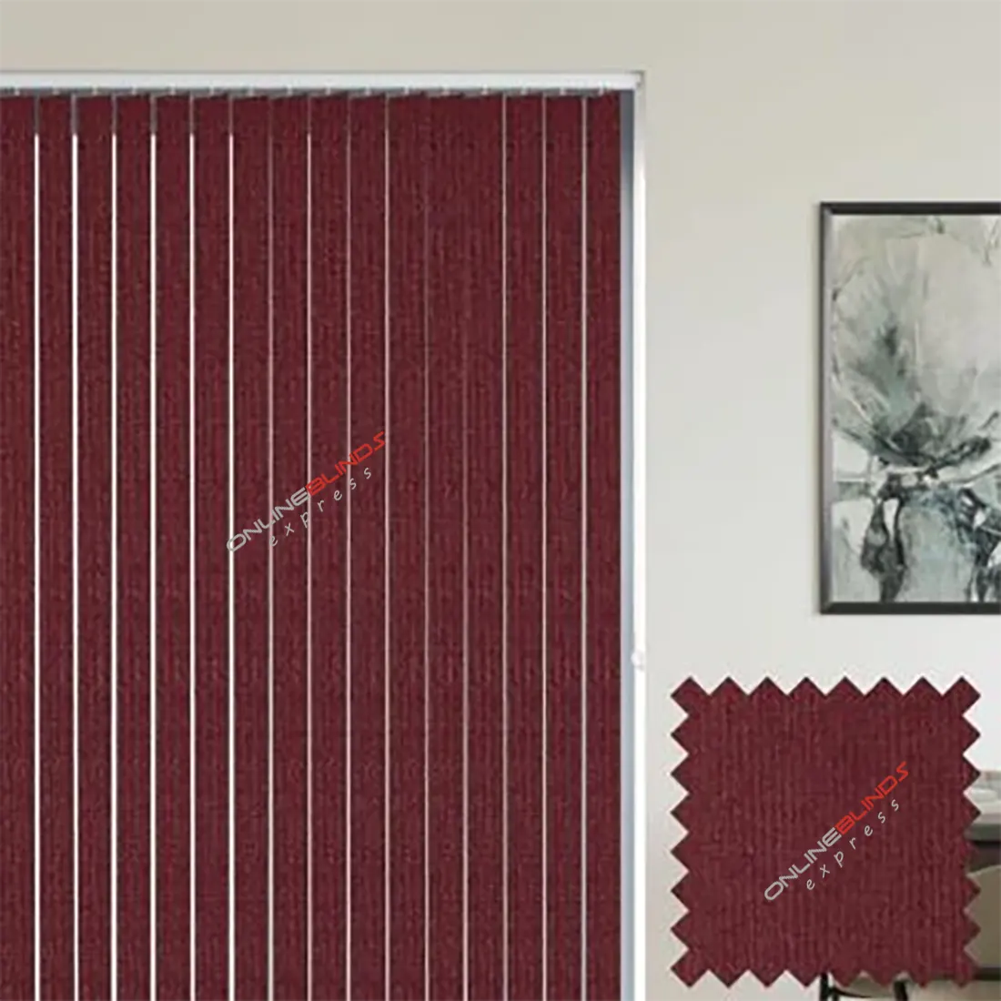 Unity Brick - Burgundy Replacement Slats - Online Blinds Express