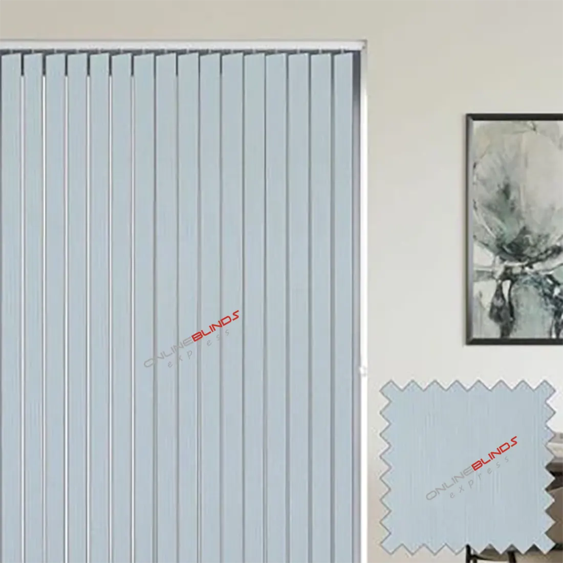 Unity Pond - Blue Vertical Blinds