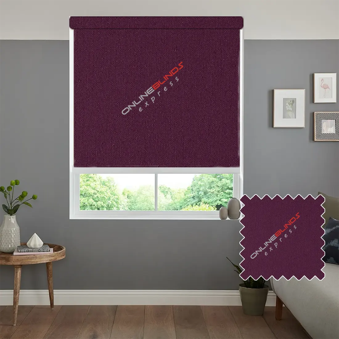 UNITY RASBERRY – NON BLACKOUT ROLLER BLIND - Online Blinds Express