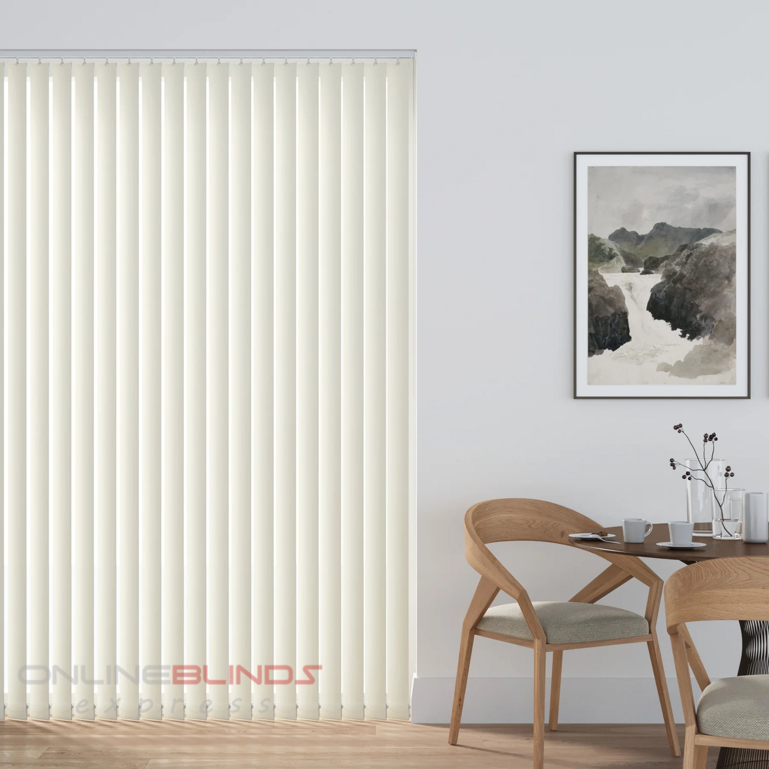 Aqualush Cream - PVC Blackout Vertical Blinds