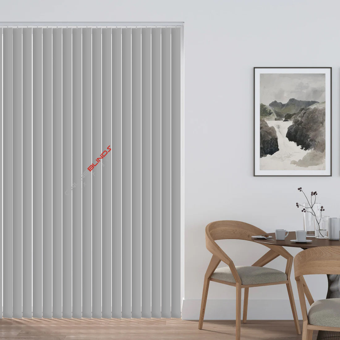 AQUALUSH CHARCOAL - PVC Waterproof Blackout Vertical Blinds