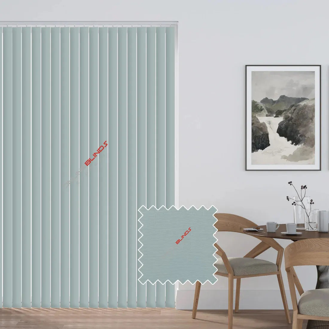 AQUALUSH DUCK EGG - PVC Waterproof Blackout Vertical Blinds