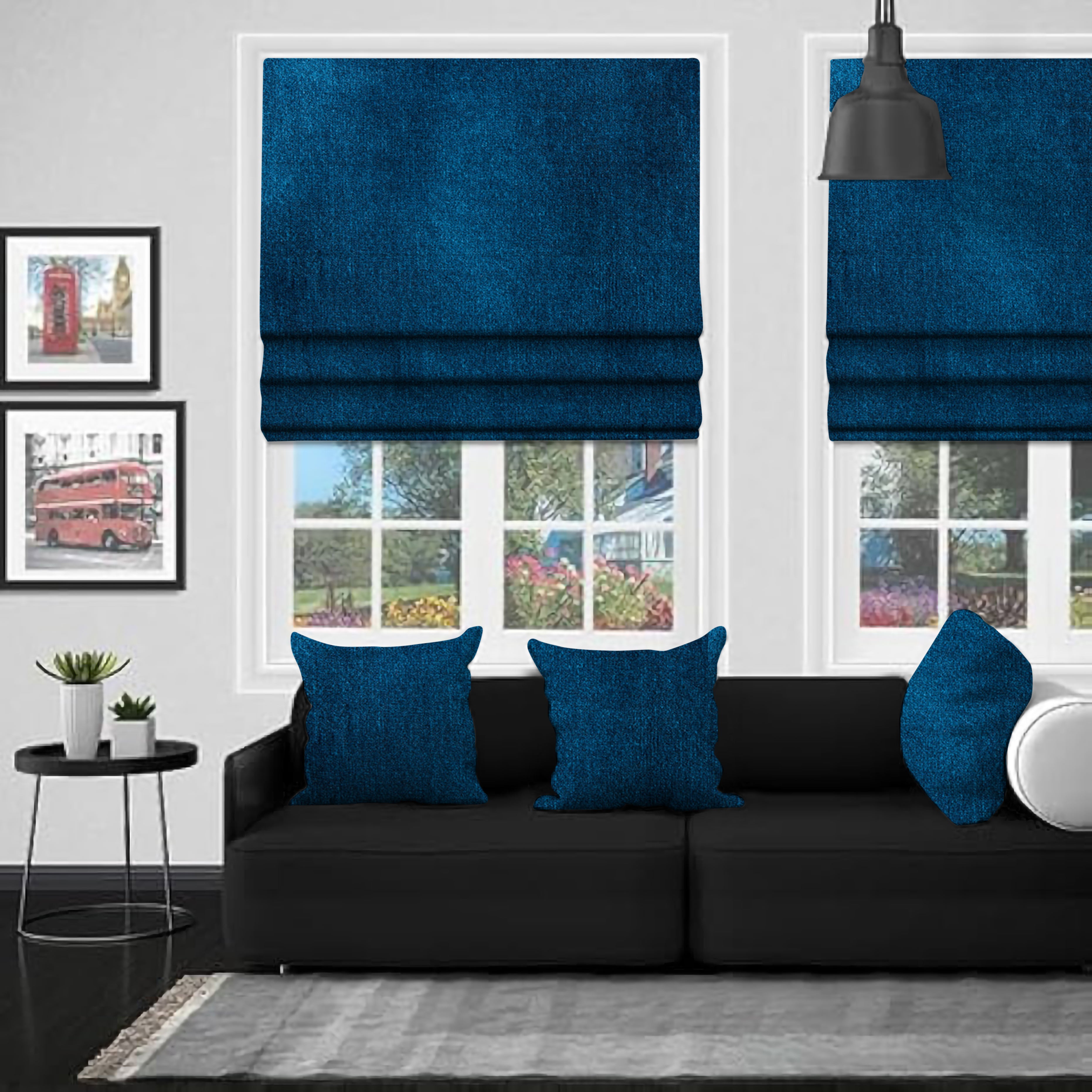 Ankara Blue - Roman Blind