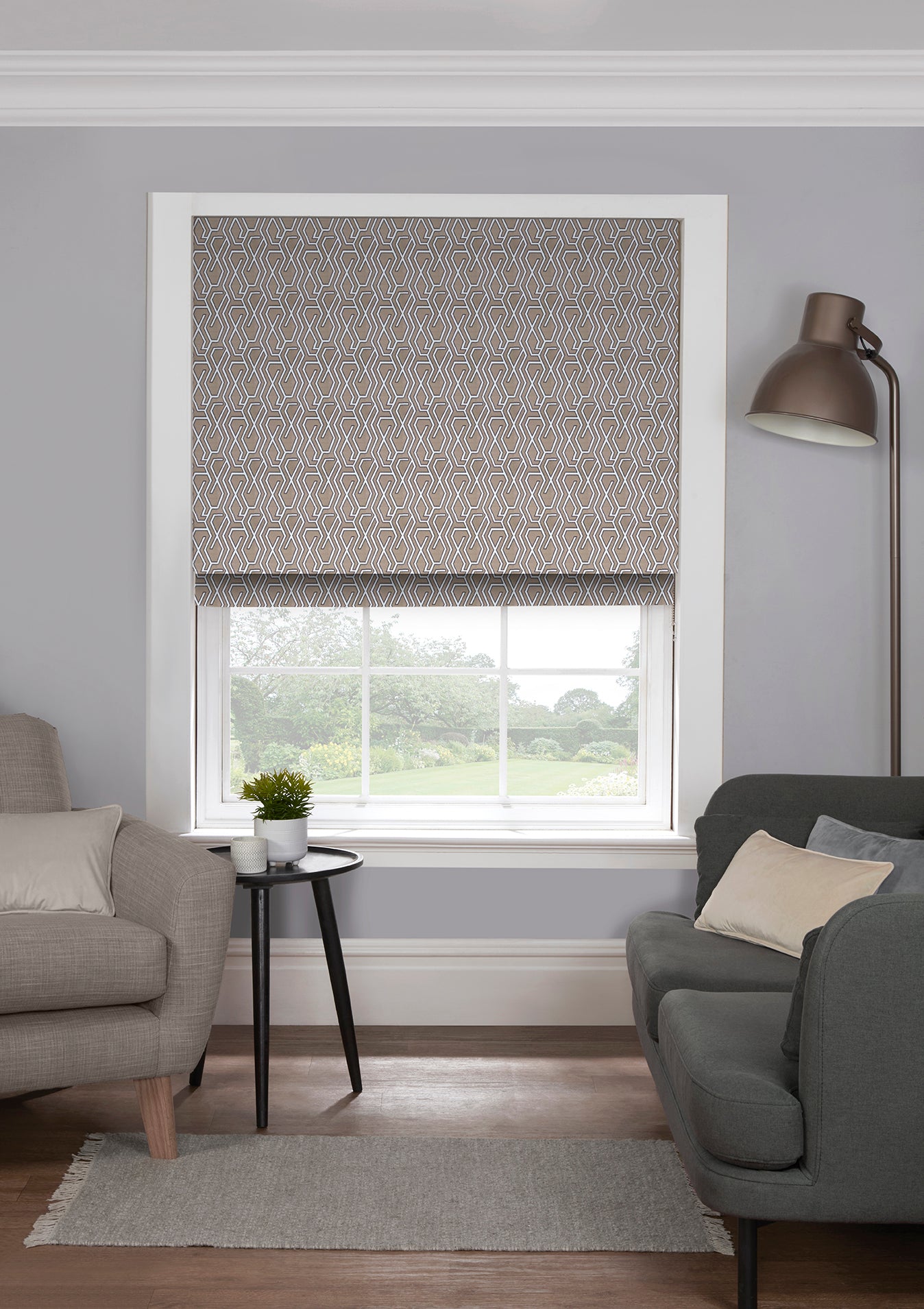 Aztec Espresso - Roman Blind