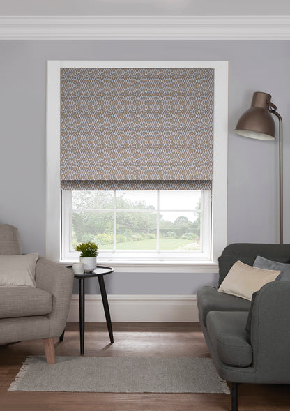 Aztec Espresso - Roman Blind