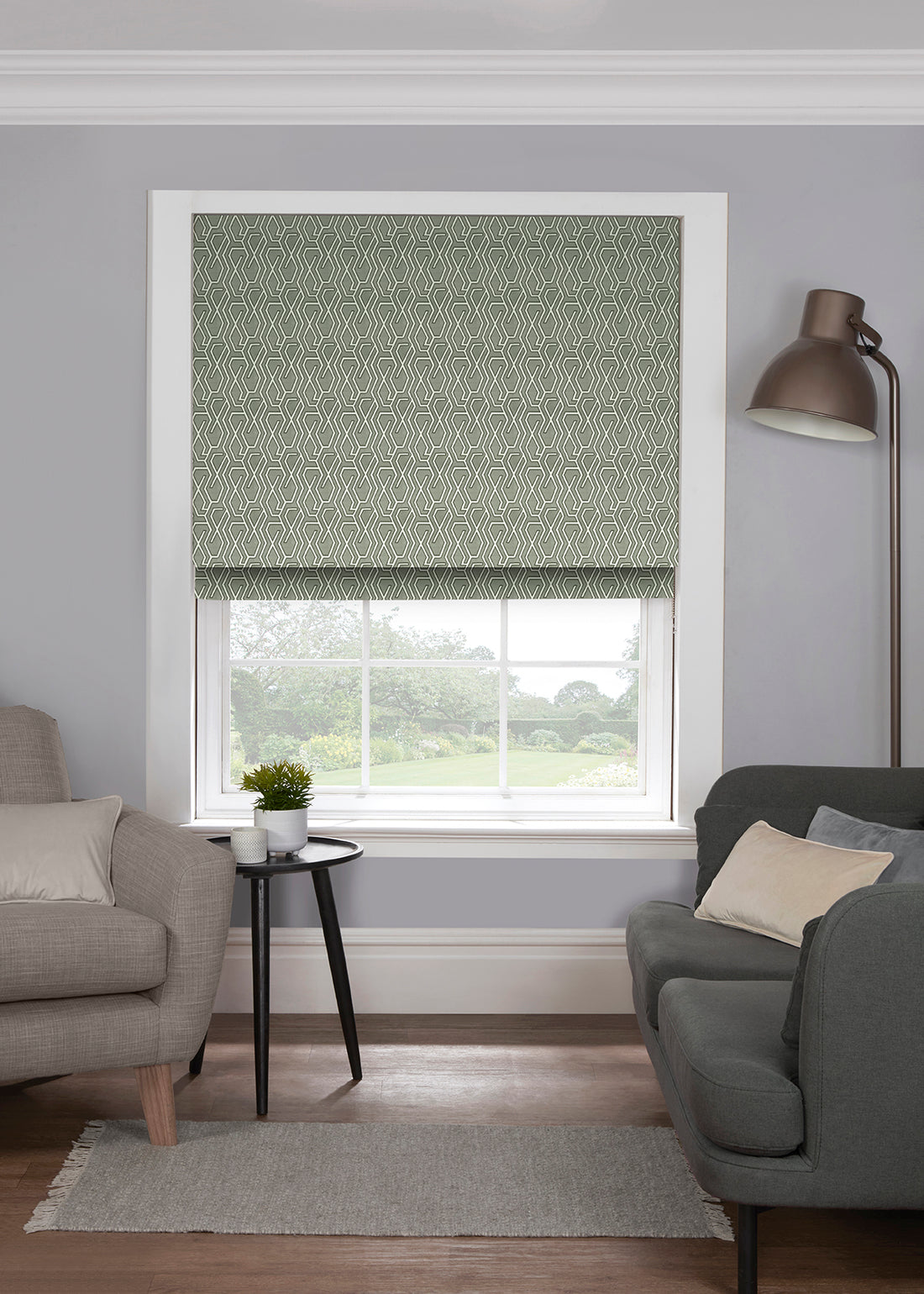Aztec Moss EB - Roman Blind