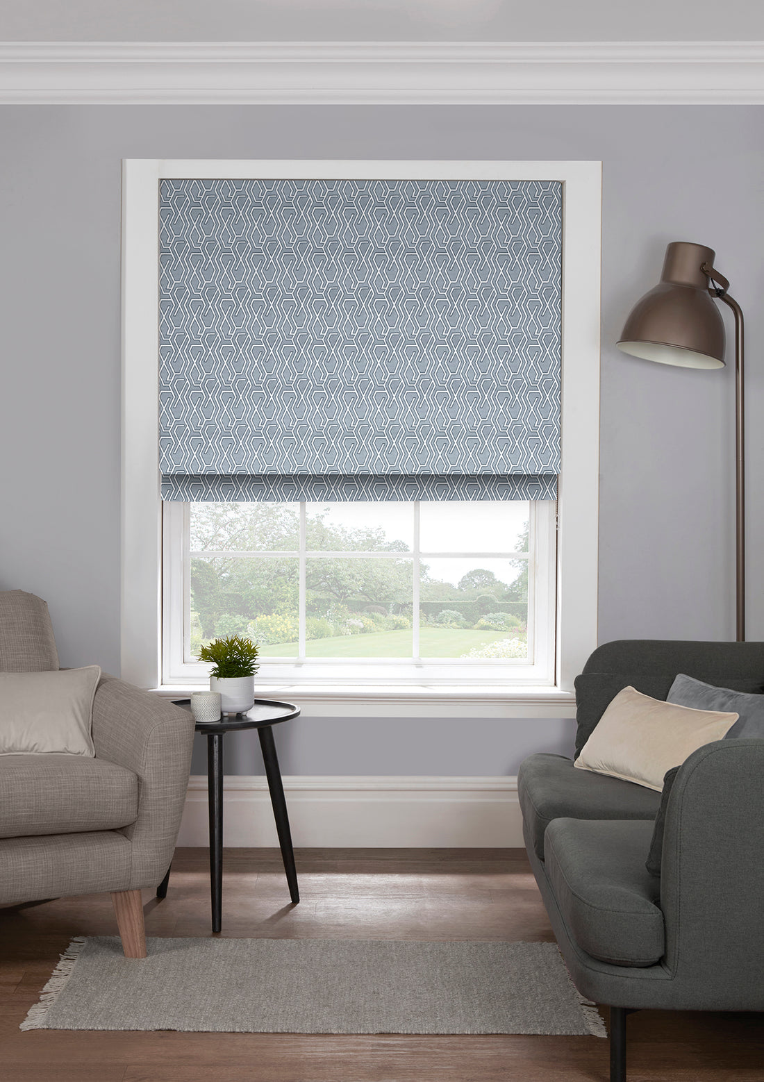 Aztec Wedgewood EB - Roman Blind