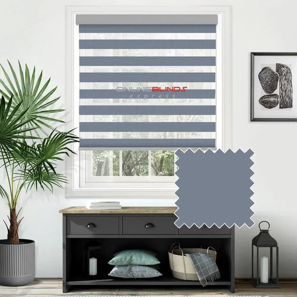 Blackout Pitch Grey - Motorised Day and Night Blind
