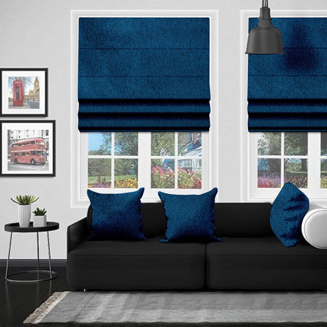 Bursa Blue EB - Roman Blind