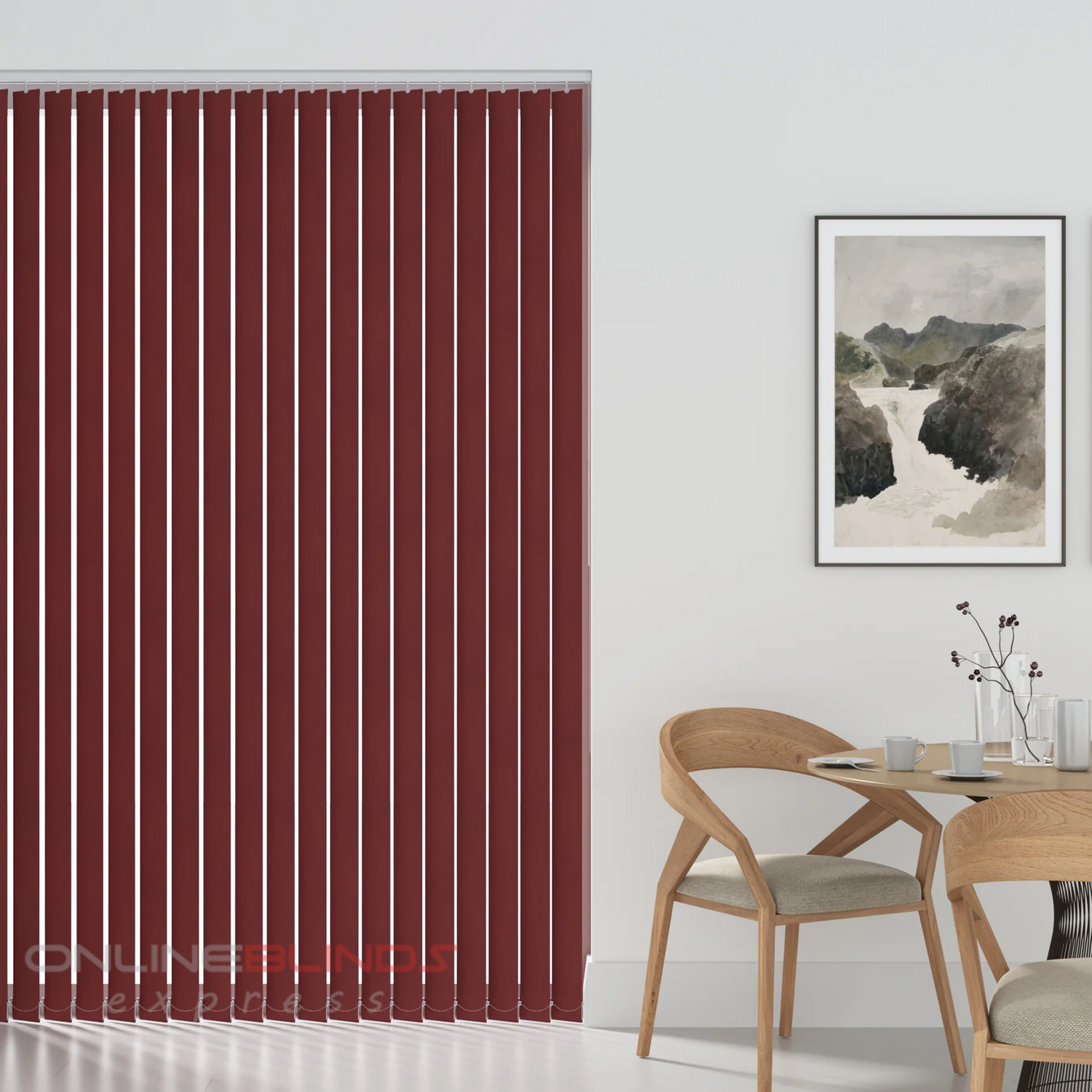 Cairo Red - Blackout Vertical Blinds
