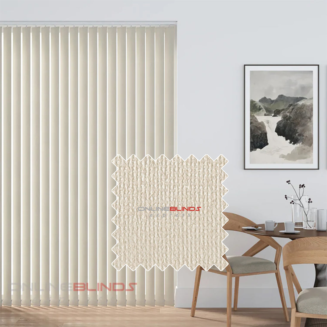 Cairo Cream - Blackout Vertical Blinds