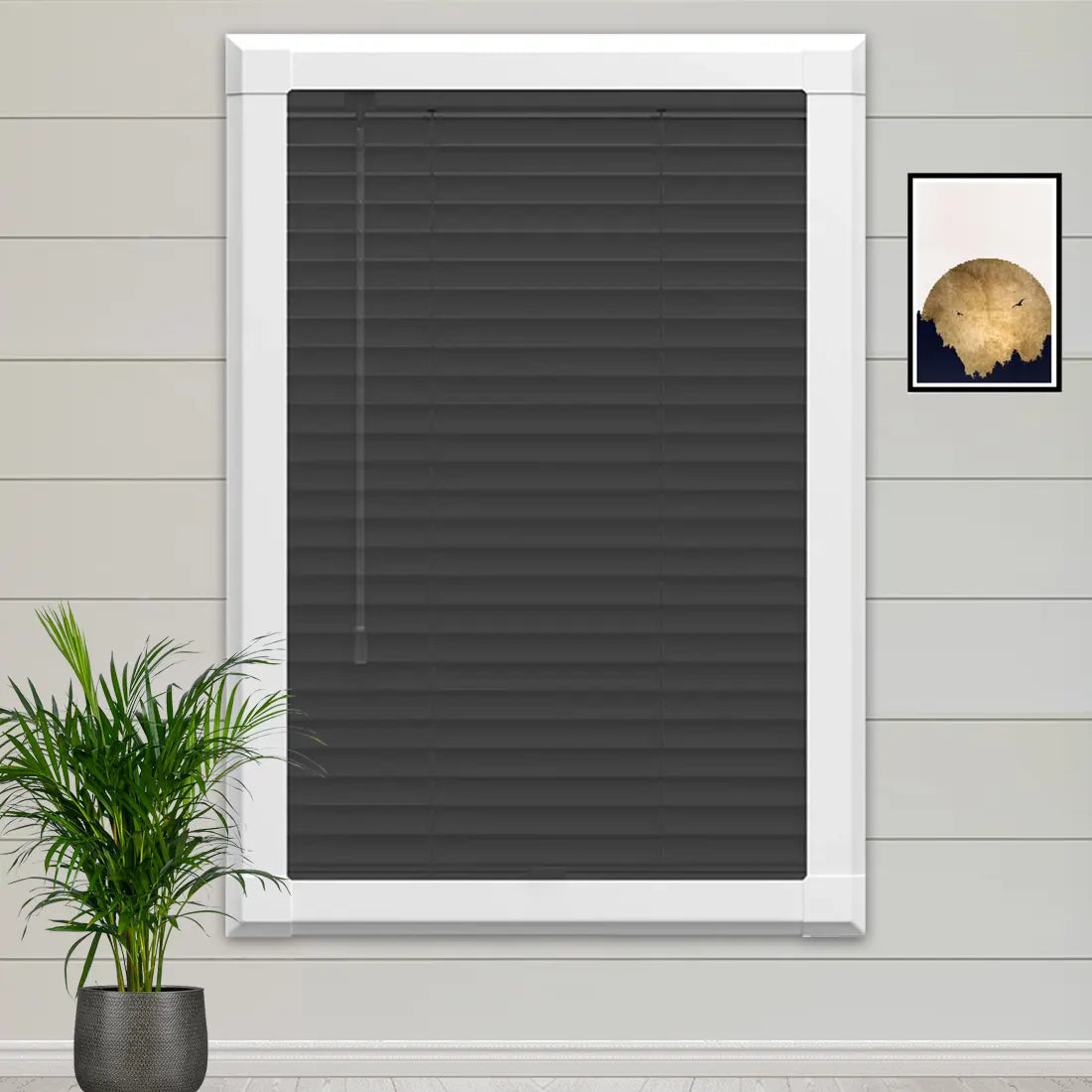 Carbon Black Perfect Fit Wooden blind