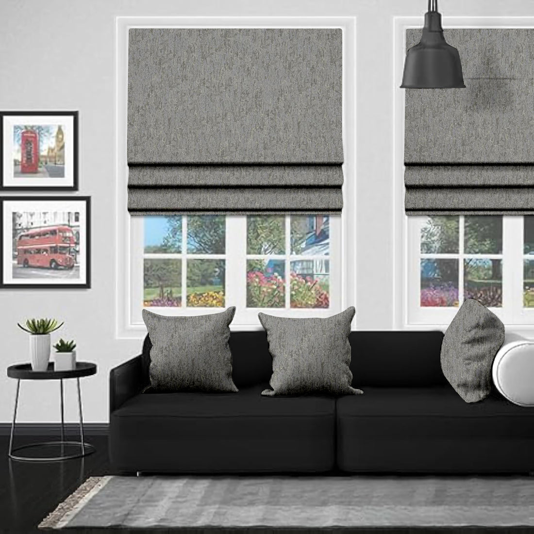 Celina Silver EB - Roman Blind
