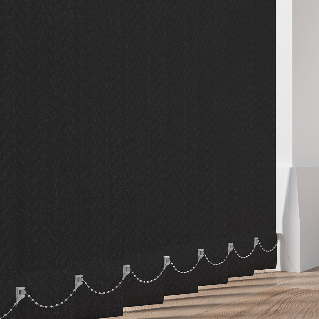 Feather Weave Black - Vertical Blinds