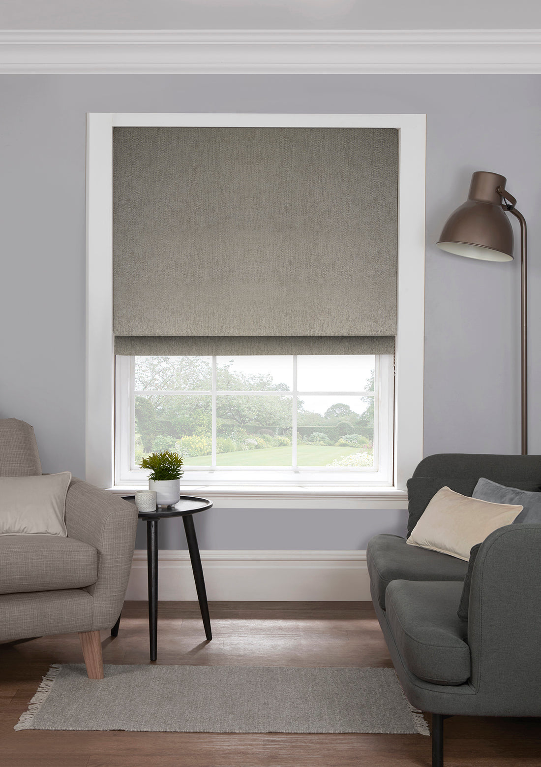 Herringbone Mink EB - Roman Blind
