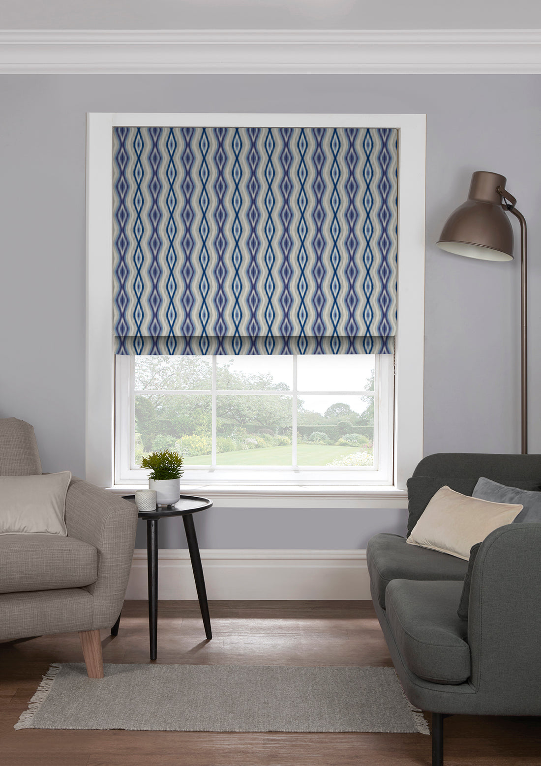 Jive Blue EB - Roman Blind