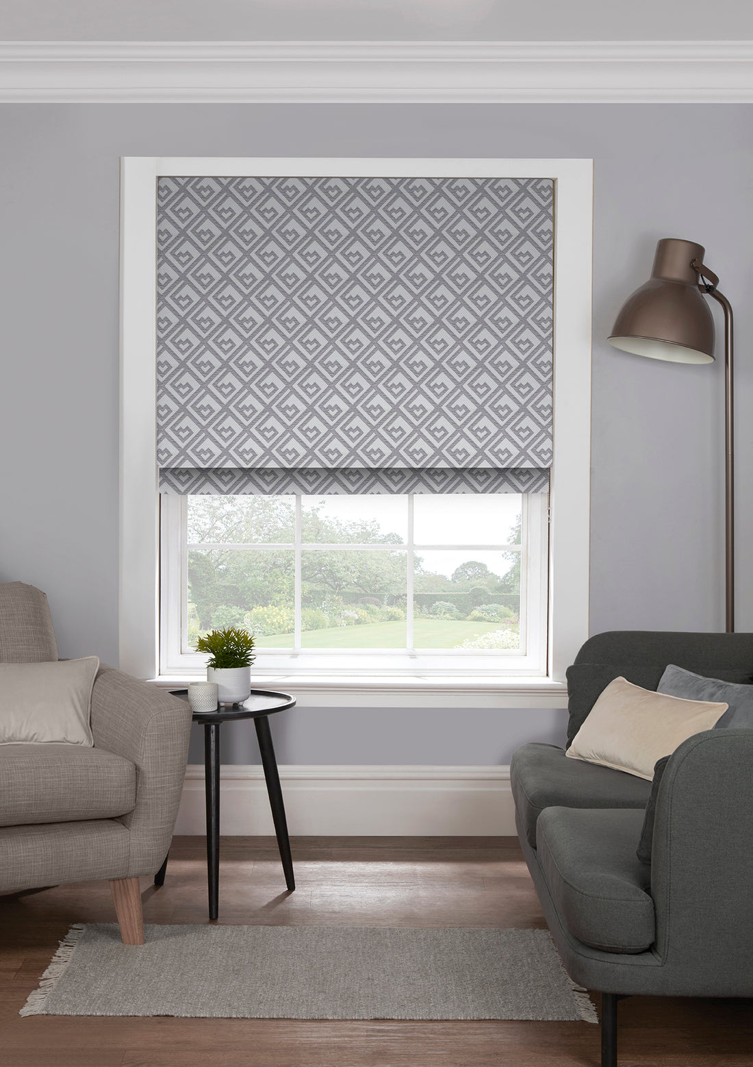 Kufic Grey EB - Roman Blind
