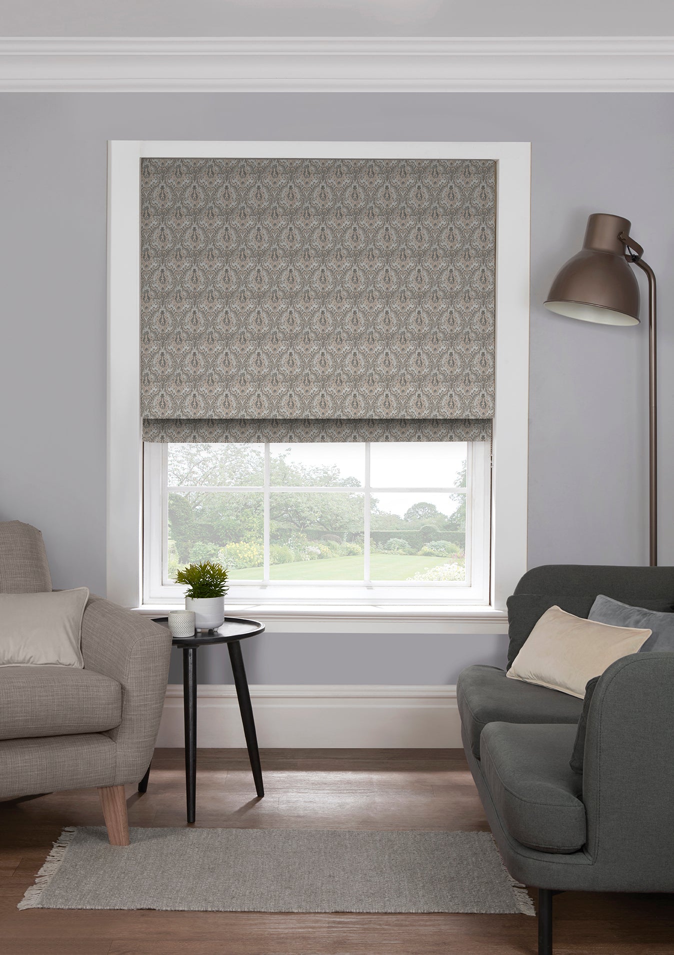 Marrakech Grey EB - Roman Blind