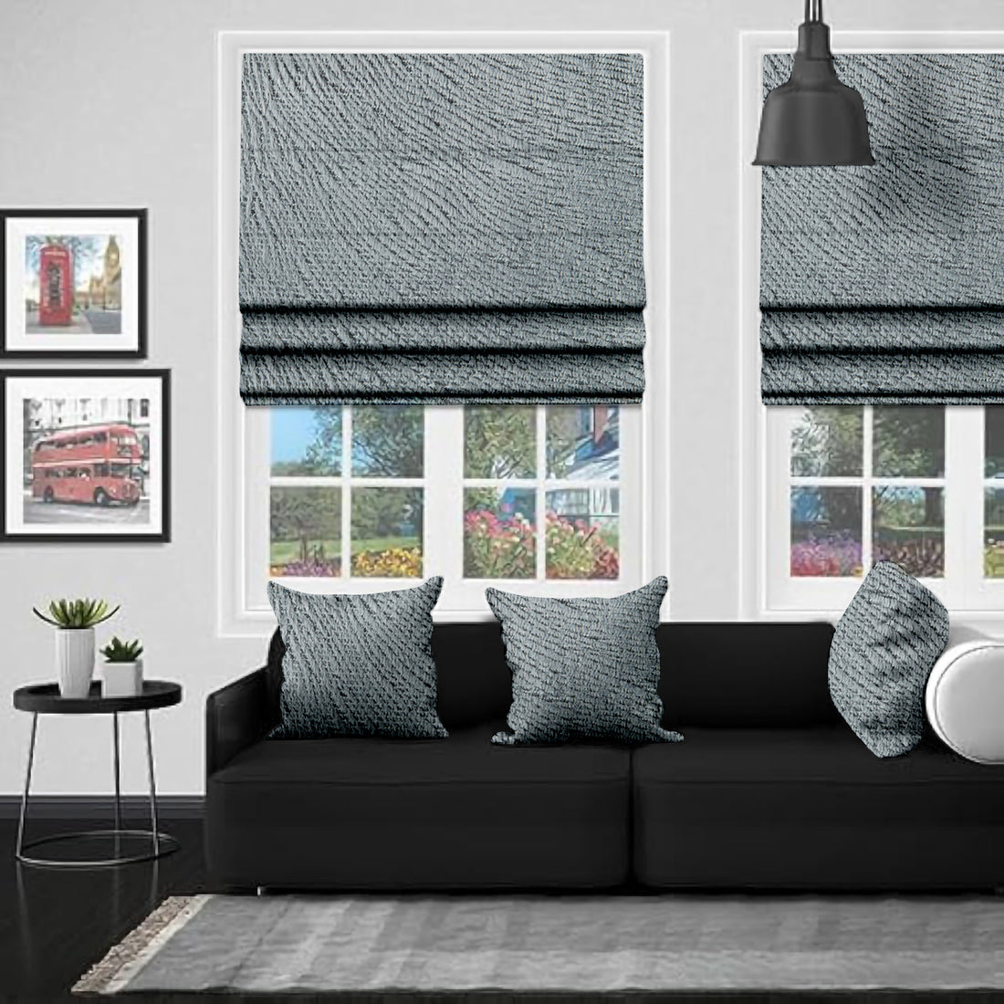 Mersin Grey EB - Roman Blind