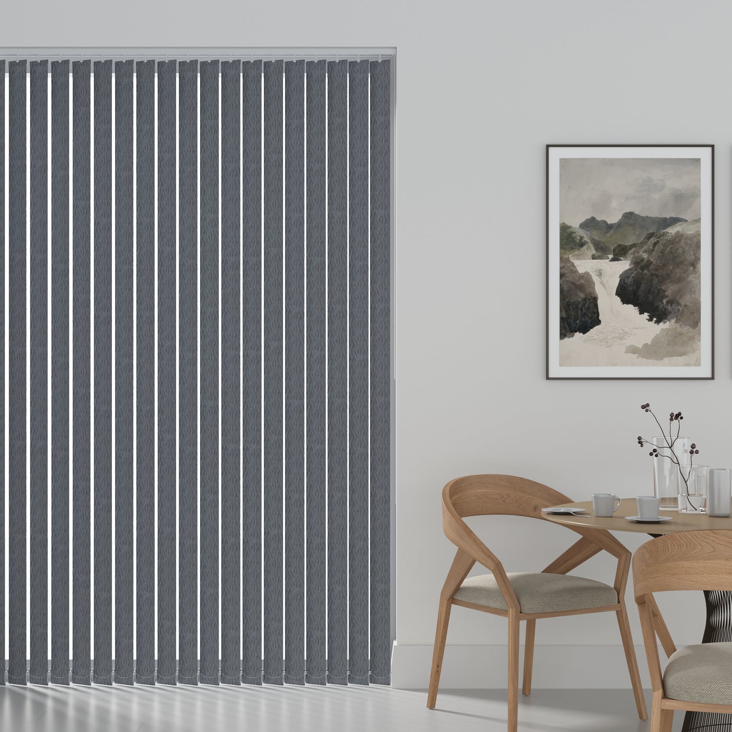 Oasis Charcoal - Grey Vertical Blinds