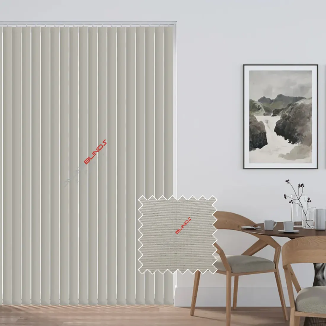 PLAZA STONE – PVC WATERPROOF BLACKOUT VERTICAL BLINDS