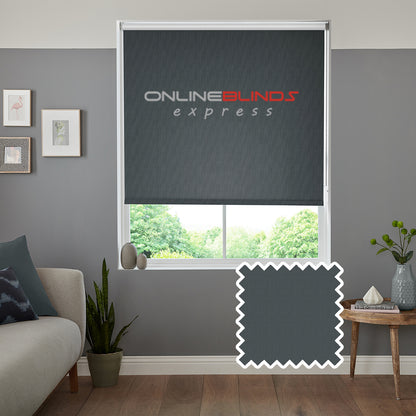 Iris B/O Dark Grey - QuickFit No Drill Roller Blinds