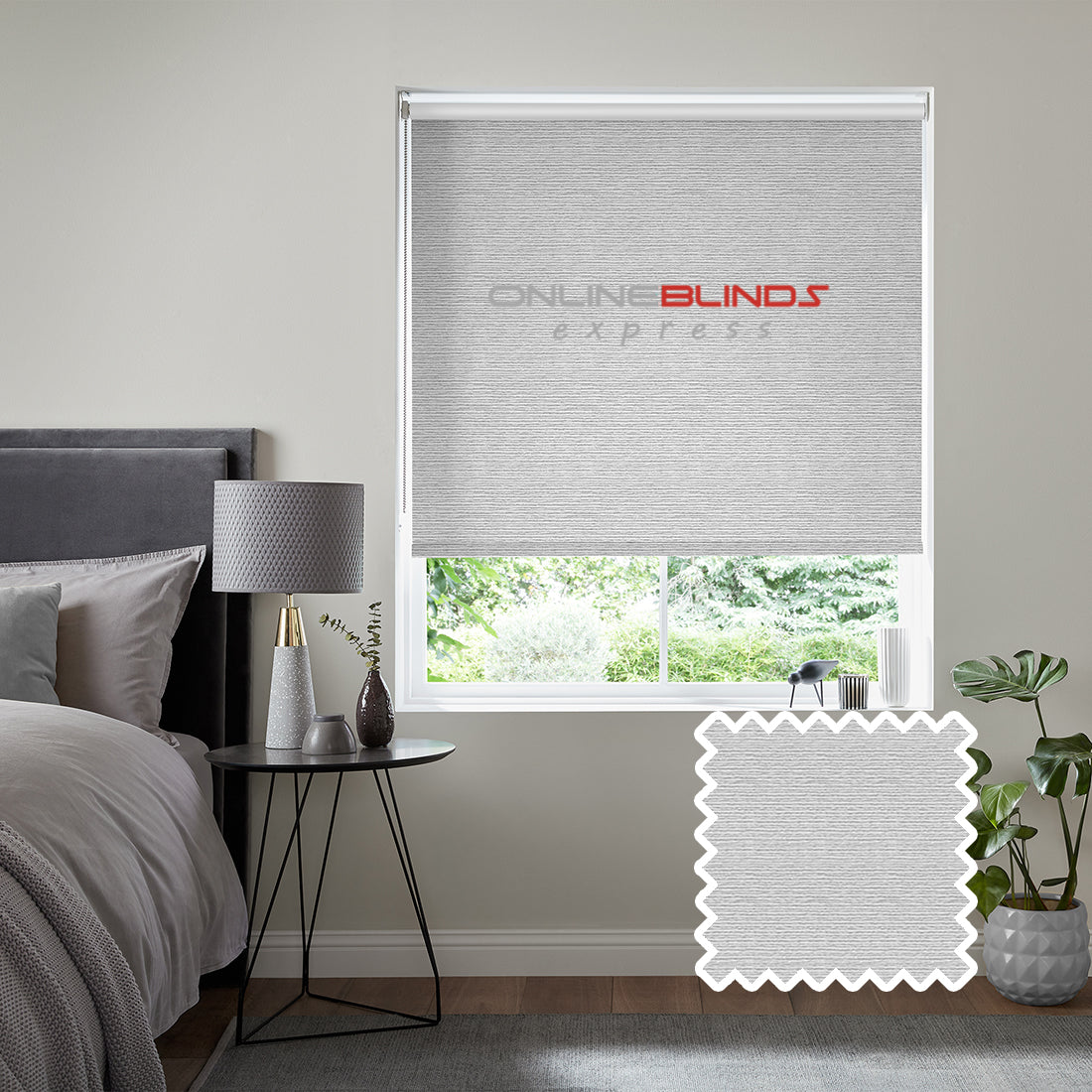 Wave B/O Grey - QuickFit No Drill Roller Blinds