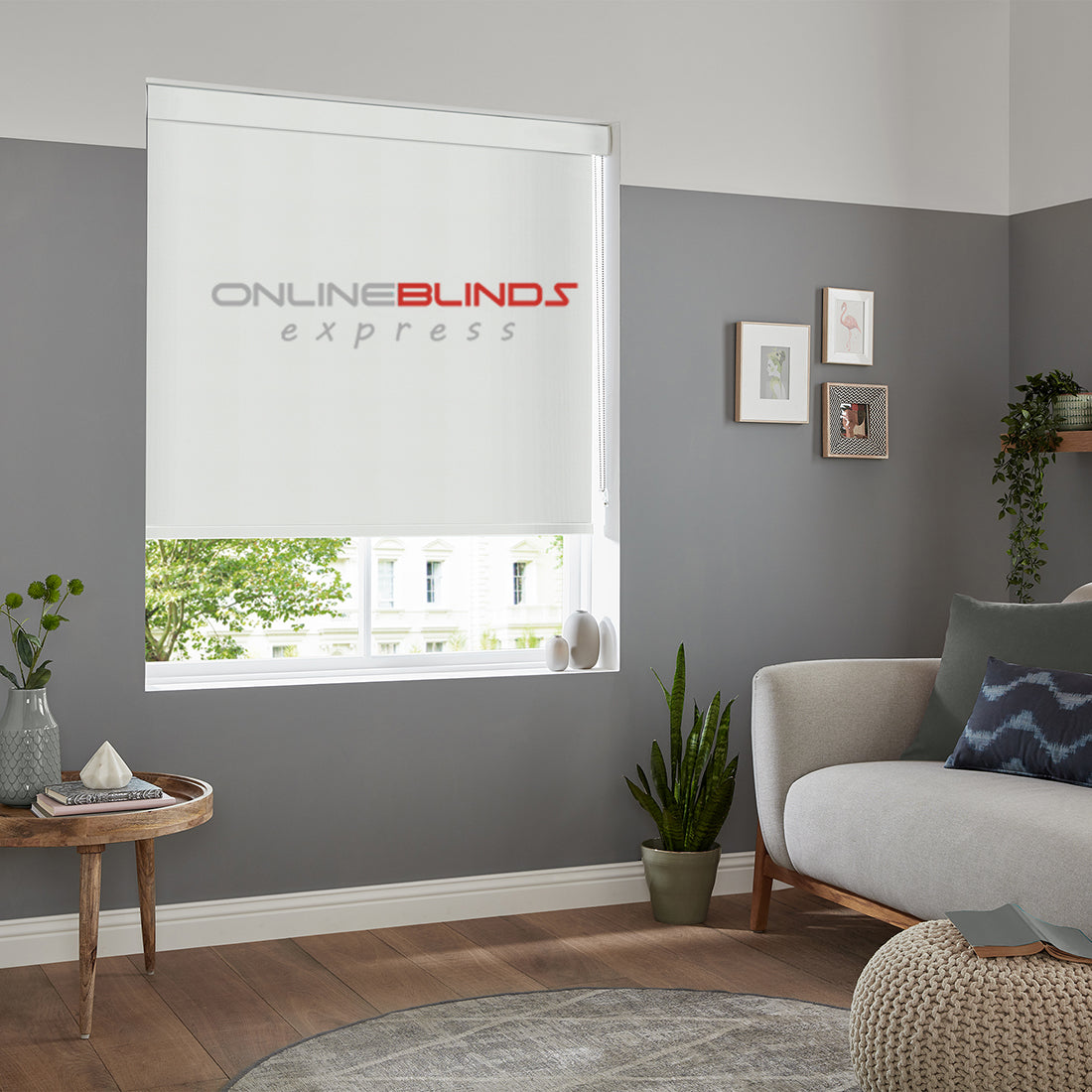 Petunia B/O White - QuickFit No Drill Roller Blinds