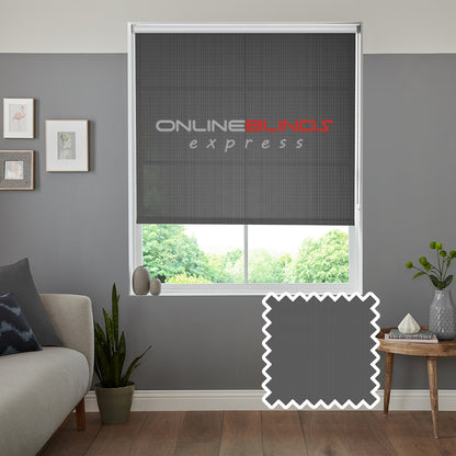 Azalea sheer Noir - QuickFit No Drill Roller Blinds