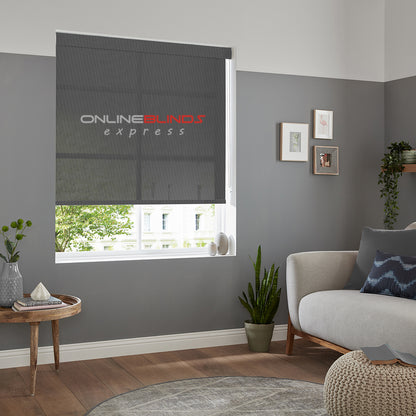 Azalea sheer Noir - QuickFit No Drill Roller Blinds