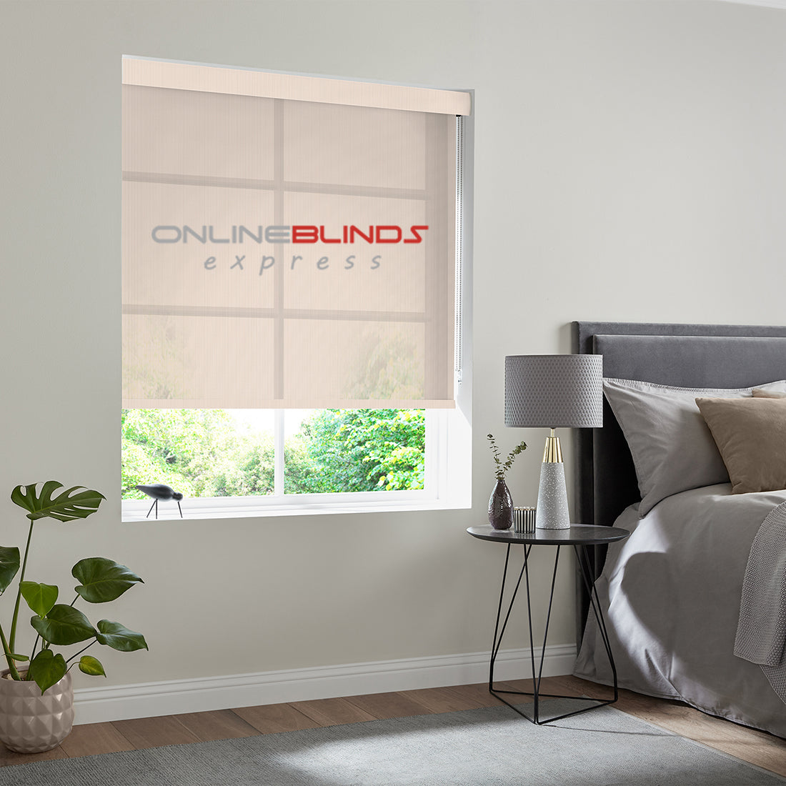 Azalea sheer Cream - QuickFit No Drill Roller Blinds