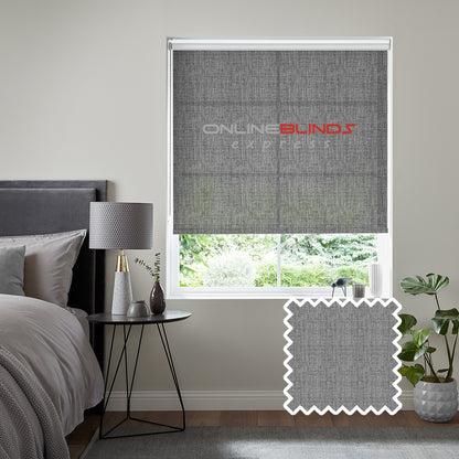 Azalea Texture Charcoal - QuickFit No Drill Roller Blinds