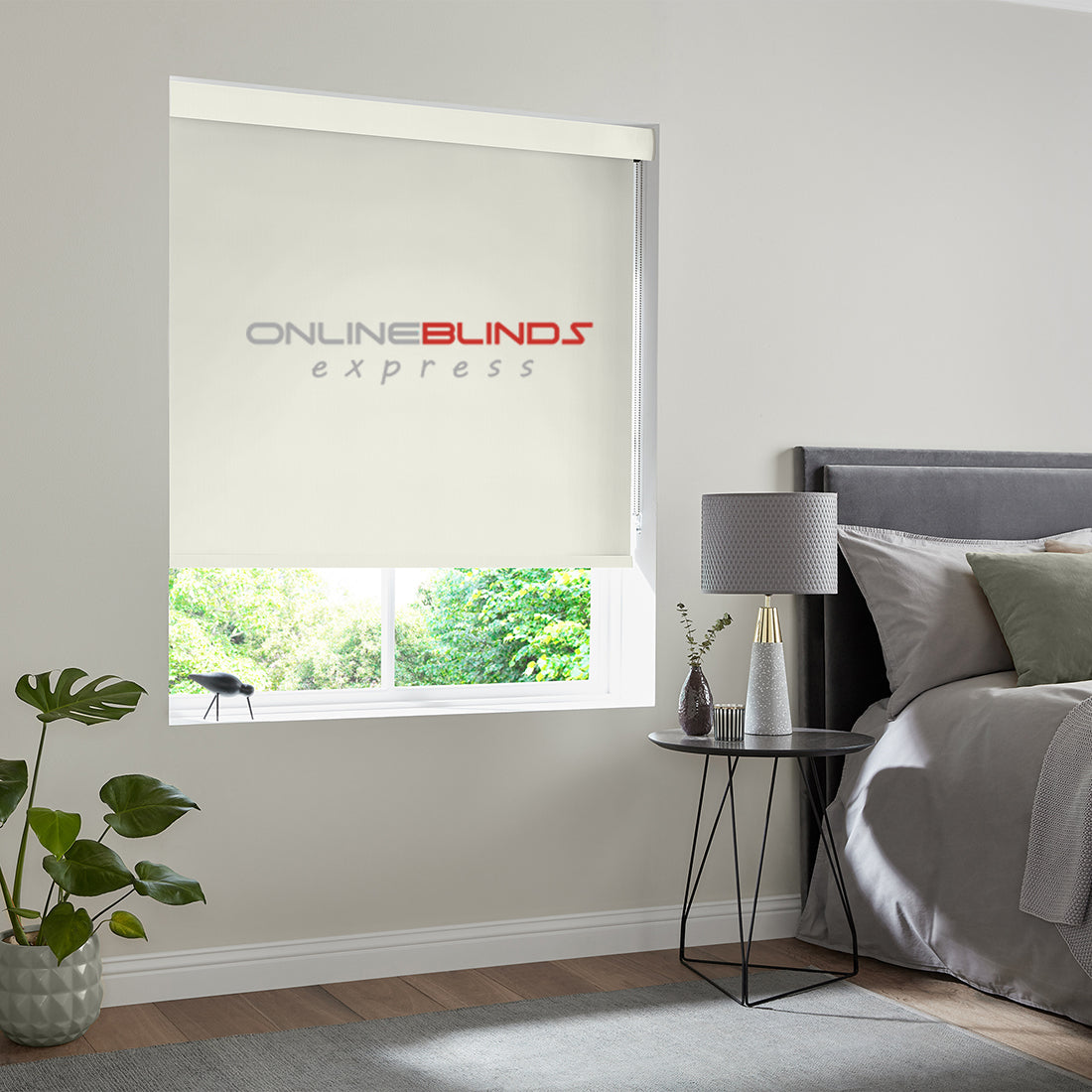 Wisteria B/O Cream - QuickFit No Drill Roller Blinds