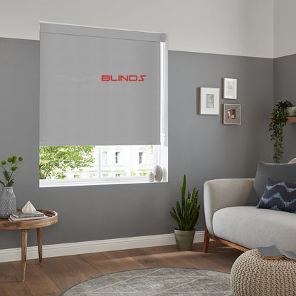 Wisteria B/O Light Grey - QuickFit No Drill Roller Blinds